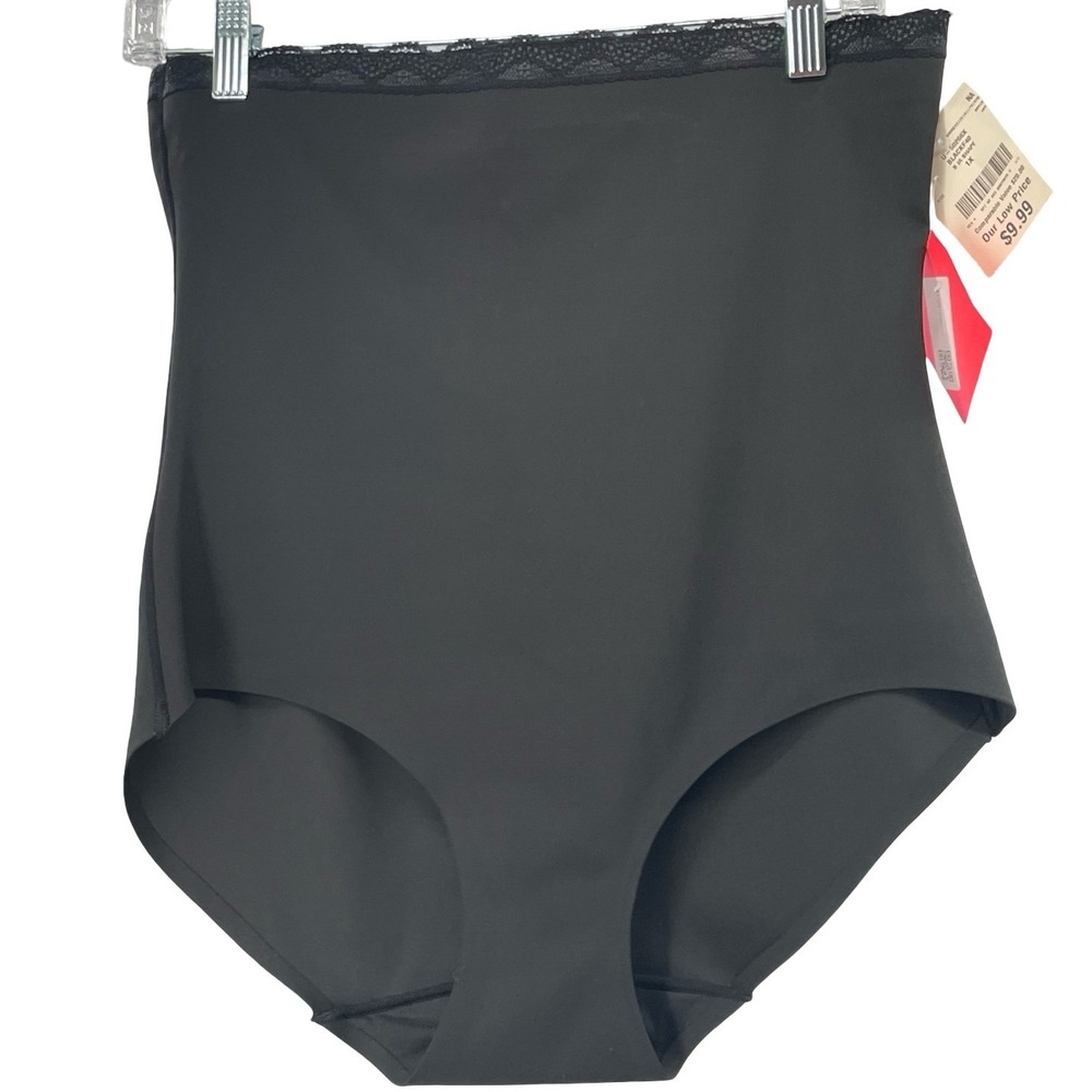 Under Where? Women's Shapewear Briefs High Waisted Black 1X